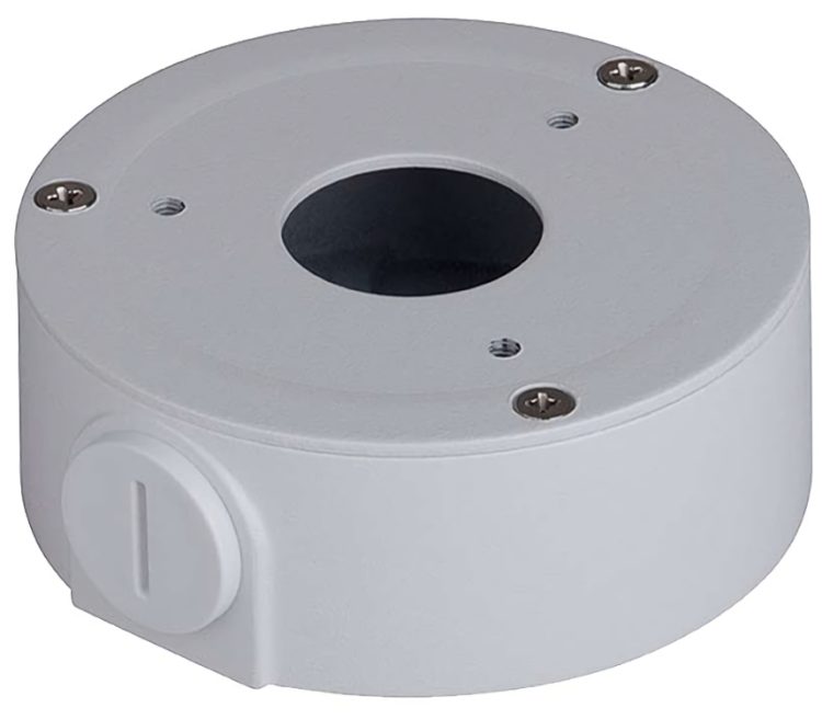 Protect your outdoor security camera with the IP67 rated Eyemax CJB-E13A junction box. Conceals wires and safeguards against weather and vandalism Back View.