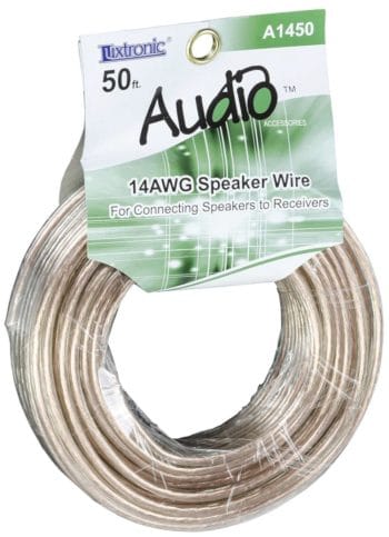 CB-A1450 50ft(15.24 m) 14 AWG speaker wire. Made of 99% pure copper and UL CL3 rated, it is perfect for all your low voltage needs Package. Trust Collsam Distribution for quality cables.