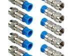 CN-FB1116 RG59 Zinc Plated Male F-connector – Compression type 10 Pack
