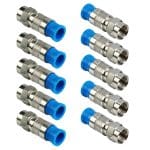 CN-FB1116 RG59 Zinc Plated Male F-connector – Compression type 10 Pack