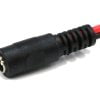 TR-PIGTAIL-F DC 2.1 × 5.5mm Female Power Plug Pigtail for CCTV Security Systems. Plug