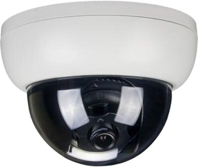 Eyemax UDM-202-B36 2MP 1080p Indoor Dome EX-SDI Camera: 3.6 mm, 12v DC, CVBS, White