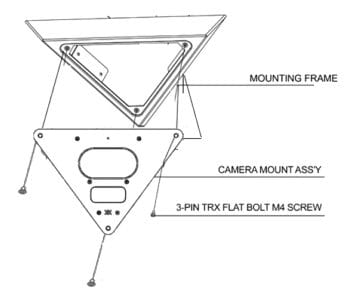 Roughneck V-CELL-HD-CMOD a Rugged Corner Camera Module (Upgrade For V-Cell Housing) for Demanding Security Installations. Diagram