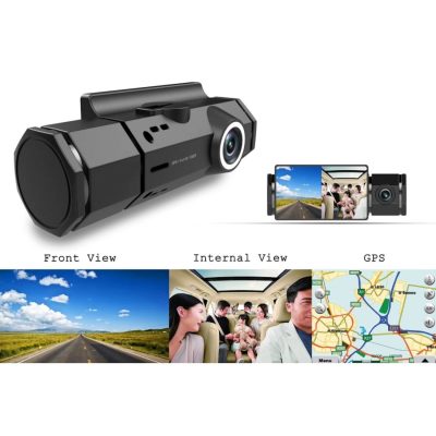 Dual Camera Dashcam C5595 Internal Rear and GPS View