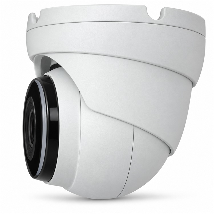 Eyemax UIU-MP4132V 4MP EX-SDI turret camera side-profile view.