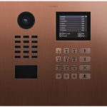 Experience ultimate security and convenience with the DoorBird D21DKH bronze-finish PVD-coated stainless-steel IP video intercom system. Perfect for multi-tenant buildings with advanced features like motion sensors, night vision, and smartphone compatibility. Choose from various materials and finishes for a weather-resistant design.