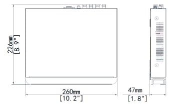 Uniview XVR301-08Q3 8-CH NVR with 8MP recording, long transmission distance, 4K HDMI and VGA output, H.265and H.264, ONVIF and RTSP support Dimensions