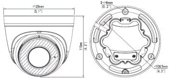 4MP 1/3" CMOS lens with 2.8-12mm motorized zoom, IR-cut filter. True WDR and DNR for clear images in any light. Up to 40m IR distance and IP67 protection. Supports PoE and 256 MB Micro SD card.