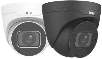 Uniview IPC3638SB-ADZK-I0 Black or White 8MP Outdoor Network Turret Camera Night Vision Up To 131 Ft 6kv Surge Protection and Smart IR Auto Control for Low-Light Conditions