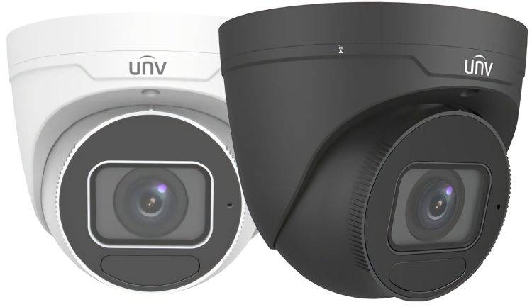 Uniview IPC3638SB-ADZK-I0 Black or White 8MP Outdoor Network Turret Camera Night Vision Up To 131 Ft 6kv Surge Protection and Smart IR Auto Control for Low-Light Conditions