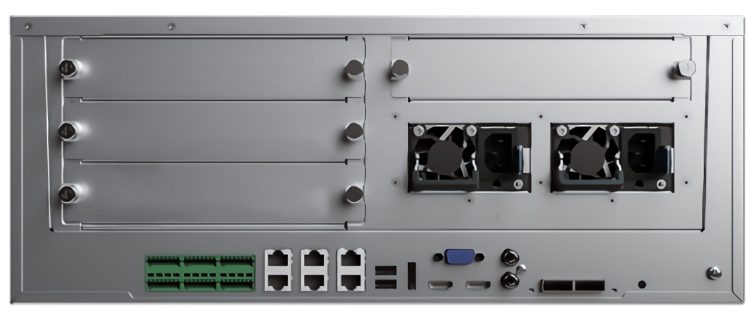 NVR824-256R 256 IP Video Inputs, 24 SATA Hard Drives, 10 TB RAID VCA Detection Face Recognition Crowd Density Monitoring Traffic Monitoring Back View