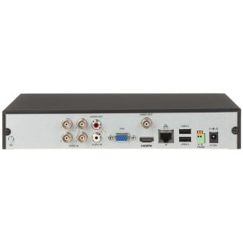 The XVR301-04Q3 Uniview is a network video recorder (NVR) that allows users to store and record video footage. Featuring a 1-SATA hard drive up to 8 TB, this Uniview model supports up to 4K/8MP resolution. This advanced NVR supports H.265/H.264, audio over coaxial cable (only for TVI cameras), TVI, AHD, CVI, and CVBS, plus IP cameras with adaptive access Back