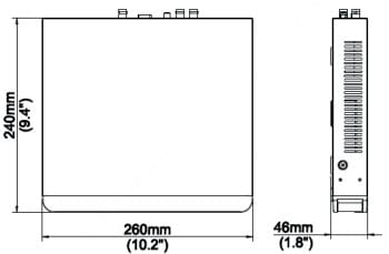 The XVR301-04Q3 Uniview is a network video recorder (NVR) that allows users to store and record video footage. Featuring a 1-SATA hard drive up to 8 TB, this Uniview model supports up to 4K/8MP resolution. This advanced NVR supports H.265/H.264, audio over coaxial cable (only for TVI cameras), TVI, AHD, CVI, and CVBS, plus IP cameras with adaptive access Back Dimenisions
