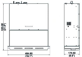 UNIVIEW NVR824-128ER-IM-8G 28 CHANNEL 24 SATA HDDs Up To 10TB Each RAID NVR Dimensions