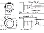 This Uniview HC121@TS8C-Z is a powerful 2MP camera with 10x optical zoom, 4 LED illumination beads, and Starlight optical sensor for low-light environments. Perfect for vehicle capture and recognition in any light condition, dimensions.