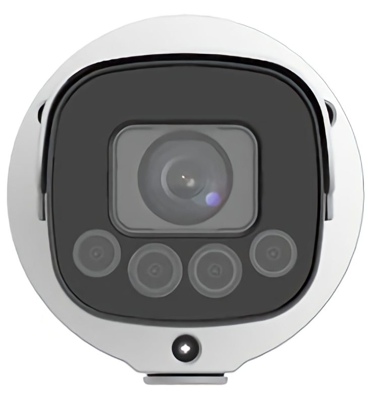 This Uniview HC121@TS8C-Z is a powerful 2MP camera with 10x optical zoom, 4 LED illumination beads, and Starlight optical sensor for low-light environments. Perfect for vehicle capture and recognition in any light condition, Front View.