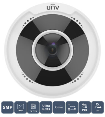 Experience complete 360-degree situational awareness with the Uniview IPC815SB-ADF14K-I0. This 5MP fisheye camera captures high-quality footage and features advanced technology for enhanced audio detection and night vision. With weatherproof and vandal-resistant design, it's perfect for commercial and government use. Shop now!