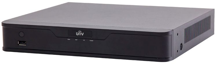 Uniview UNV NVR301-04X 4-channel 4K NVR with Ultra 265, NDAA compliance, ONVIF support, and efficient storage.