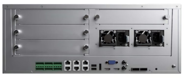 Uniview NVR824-256R 768Mbps in and out 24 SATA up to 240TB storage 12MP resolution ANR DEWARP analytics IP Network Video Recorder Back View