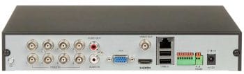 Uniview XVR301-08Q3 8-CH NVR with 8MP recording, long transmission distance, 4K HDMI and VGA output, H.265and H.264, ONVIF and RTSP support Back