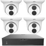 EK-S31P4T44T1 Uniview 4 Channel NVR Camera Kit 4Megapixel 4 x EC-T4F28M Cameras and Ethernet Cable NVR301-04S3-P4 NVR EZView app - all you need for a secure surveillance system