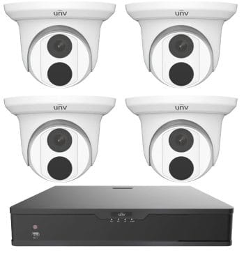 EK-S31P4T44T1 Uniview 4 Channel NVR Camera Kit 4Megapixel 4 x EC-T4F28M Cameras and Ethernet Cable NVR301-04S3-P4 NVR EZView app - all you need for a secure surveillance system