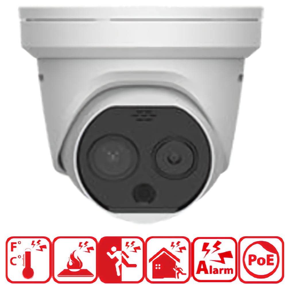 Phiên bản DS-2TD1217-6/PA ống kính nhiệt 6.2 mm cho giám sát tầm xa và phòng cháy