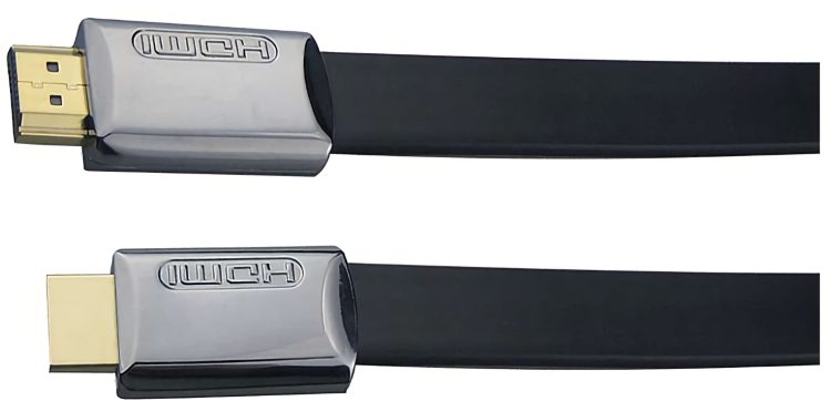 Truon's CB-TNC106PBB Flat High-Speed HDMI Cable with Ethernet offers ultra-fast speeds, 3D contents, 4K resolution, and Audio Return Channel. 24kt gold-plated connectors and molded strain relief ensure cleaner transmission and longer cable life.