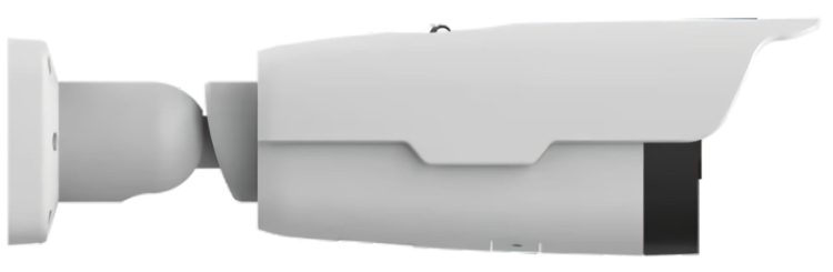 This Uniview HC121@TC-08S-Z LPR offers powerful features 10x optical sensor, 1080P@60fps, H.265, vehicle & license plate recognition, Rejected/Approved list, AC24V/DC12V power supply & PoE, IP67 Side View