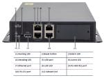 Uniview DC5301 High-def video decoder with HDMI, VGA, CVBS outputs. Supports up to 4K resolution and H.265, H.264, MPEG4, MPEG2, MJPEG. ONVIF and split display up to 16 Front Panel