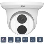 Uniview EC-T4F28M High-quality image with 4Megapixel Fixed Eyeball Network Camera. 1/3”CMOS sensor; 4MP (2560×1440)@25/20fps; 3MP (2304×1296)@30/25fps; 2MP (1920×1080)@30/25fps; 720P 1280×720)@30/25fps