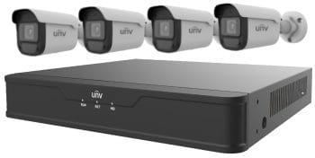 Uniview EK-S31P4B44T1 NVR System 1 TB 4MP Lite Bullet IP Cameras Complies with NDAA Section 889. Everything you need for home/business surveillance, except the monitor. 8MP resolution, H.264/H.265
