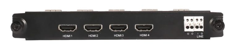Uniview FB-HDMI4-C 4 Channel HDMI at up to 4K (3840×2160) resolution H.265 and H.264 video formats Decoder Card Up to 8×4K@30, 16×4MP@30, 32×1080P@30, 64×720P recording, 1, 3, 4, 5, 6, 7, 8, 9, or 16 multi-window