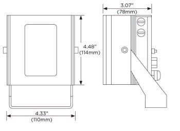 Digital Watchdog - DW-ILWLIPM - Night Watch White Light Led IP-Enabled PoE Plus Illuminator Dimensions
