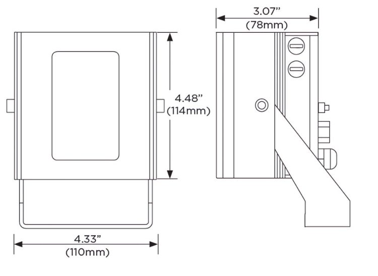 Digital Watchdog - DW-ILWLIPM - Night Watch White Light Led IP-Enabled PoE Plus Illuminator Dimensions