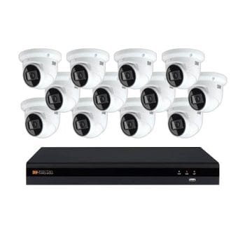 The Digital Watchdog DW-VP16T9KIT212 is a 16-channel plug-and-play PoE NVR. It includes a DW-VP162T16P NVR with 2TB of storage and 12 DWC-MT95Wi28TW outdoor IR turret IP cameras. The DW-VP162T16P NVR can be installed, set up, and have the cameras configured in under three minutes.