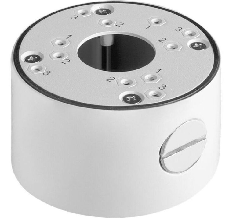 Organize and secure your mini bullet camera cables with the Digital Watchdog DWC-B7JUNCW junction box. Durable aluminum alloy construction and flexible wiring options make it perfect for indoor and outdoor installations. Get a tidy and professional finish with a 1-year warranty.