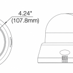 Digital Watchdog DWC-D4283WD indoor dome camera dimensions