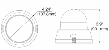 Digital Watchdog DWC-D4283WD indoor dome camera dimensions