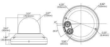 Digital Watchdog DWC-MPVC8Wi28TW dome camera dimensions