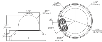 Digital Watchdog DWC-MVC8Wi28TW 4K IVA dome camera dimensions
