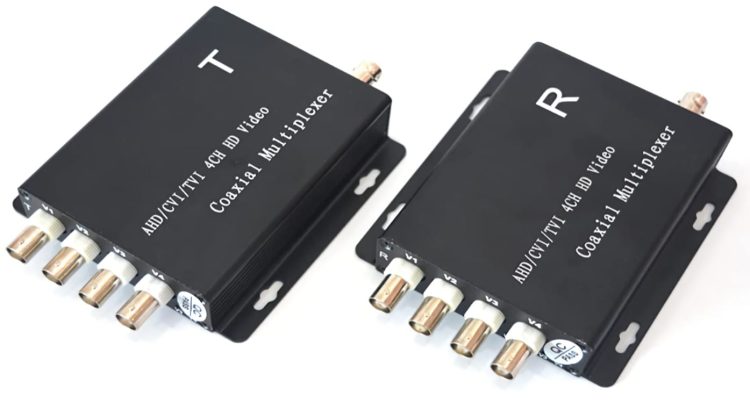 The CDI804D video multiplexer this device helps watch and record video by combining signals from four cameras into one channel.