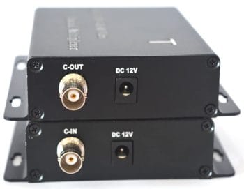 The CDI804D video multiplexer this device helps watch and record video by combining signals from four cameras into one channel In and Out Coaxial Connector