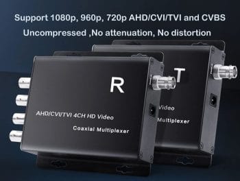 The CDI804D video multiplexer this device helps watch and record video by combining signals from four cameras into one channel Overview