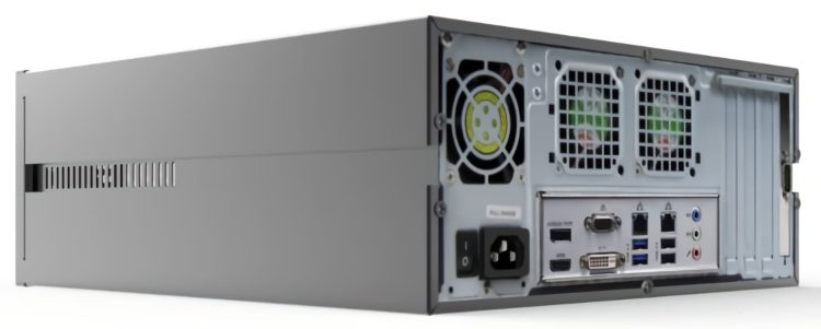 EXACQVISION 0804-02T-DTA 2TB A-Series Hybrid Desktop Recorder Professional Windows10 With 4 Ip Cameras Licenses Left View