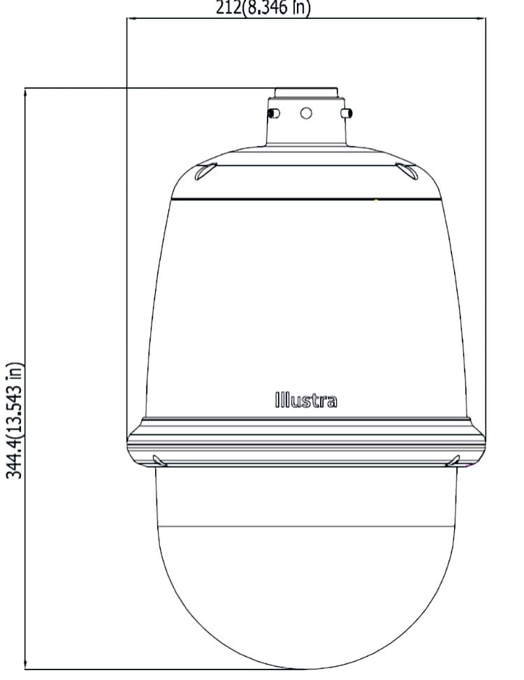 EXACQVISION Illustra Flex Gen4 American Dynamics IFS04-P07-OIA4 is a high-performance PTZ camera that offers exceptional features and durability With Dome Dimensions