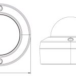 EXACQVISION IFS10-M10-OTA4 is Dual Sensor a 10 Megapixel Network Outdoor Dome Camera with a 3.42-6.85mm Varifocal Lens Dimensions