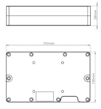 EXACQVISION TRADAR-500F 360 Bundle of Radar System, Cable, all Bracket, Mass Base License Perimeter Surveillance 500M RANGE, 5.8GHZ Sensor, 1.2m Resolution Dimensions