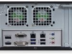 Upgrade your surveillance system with the Hybrid Desktop recorder 0804-04T-DTAL. Includes 4 IP camera licenses, 8 analogs, and exacqVision software Back View. Shop now at Collsam Distribution!