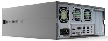 Left-side view of the ExacqVision 0804-02T-DTAL-E hybrid desktop recorder